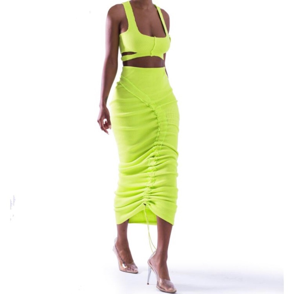 The K Label Skirt 1/2 Set Kylie Jenner Green